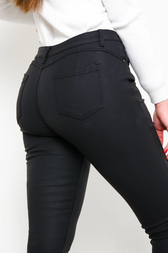 WOSKOWANE SPODNIE PUSH UP- OCIEPLANE