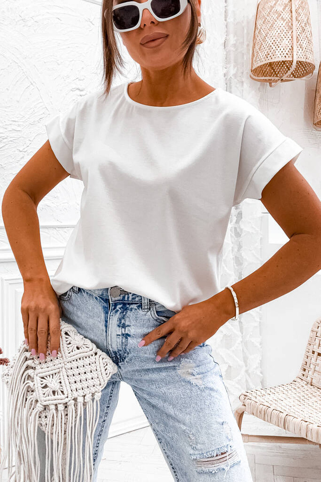 BLUZKA ONESIZE A'LA NIETOPERZ- BIAŁA