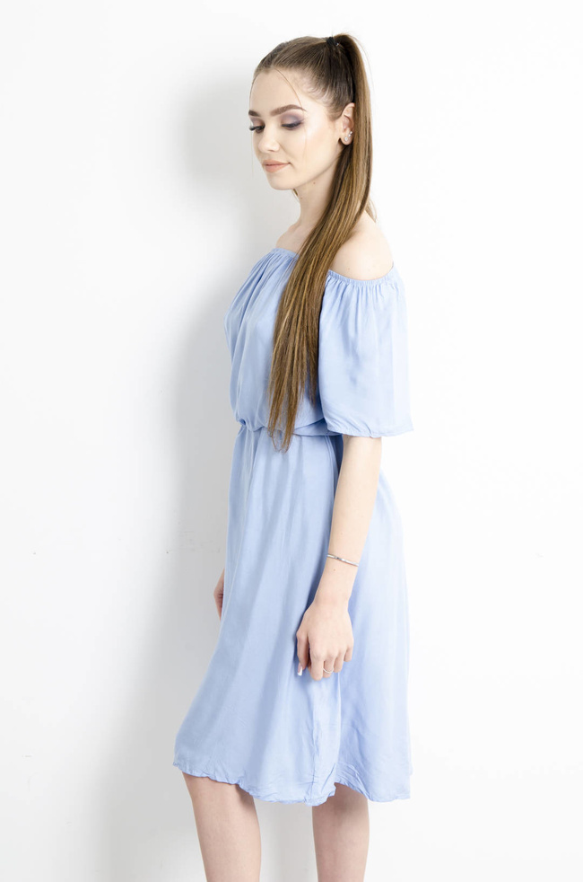 SUKIENKA HISZPANKA MIDI - NIEBIESKA