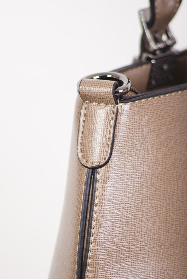 Jasnobrązowa torebka średniej wielkości "shopper"