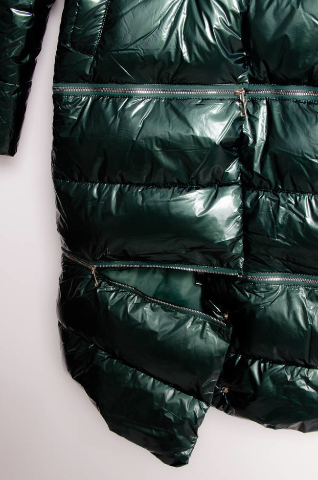 ZIELONA KURTKA WINYLOWA 3W1