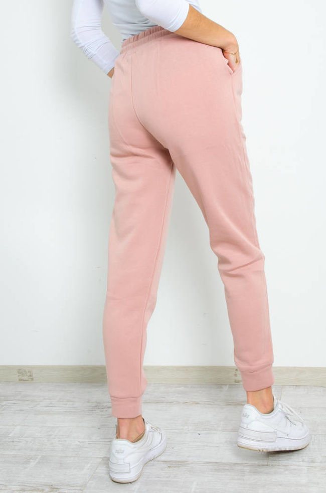 OCIEPLANE SPODNIE DRESOWE ZE ŚCIĄGACZAMI- RÓŻOWE