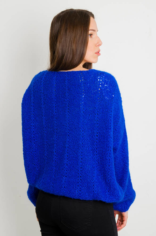 CHABROWY LUŻNY SWETER OVERSIZE