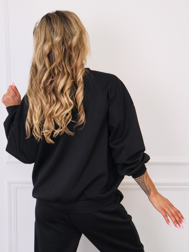 KOMPLET DRESOWY MASEŁKO BLUZA + SPODNIE- CZARNY