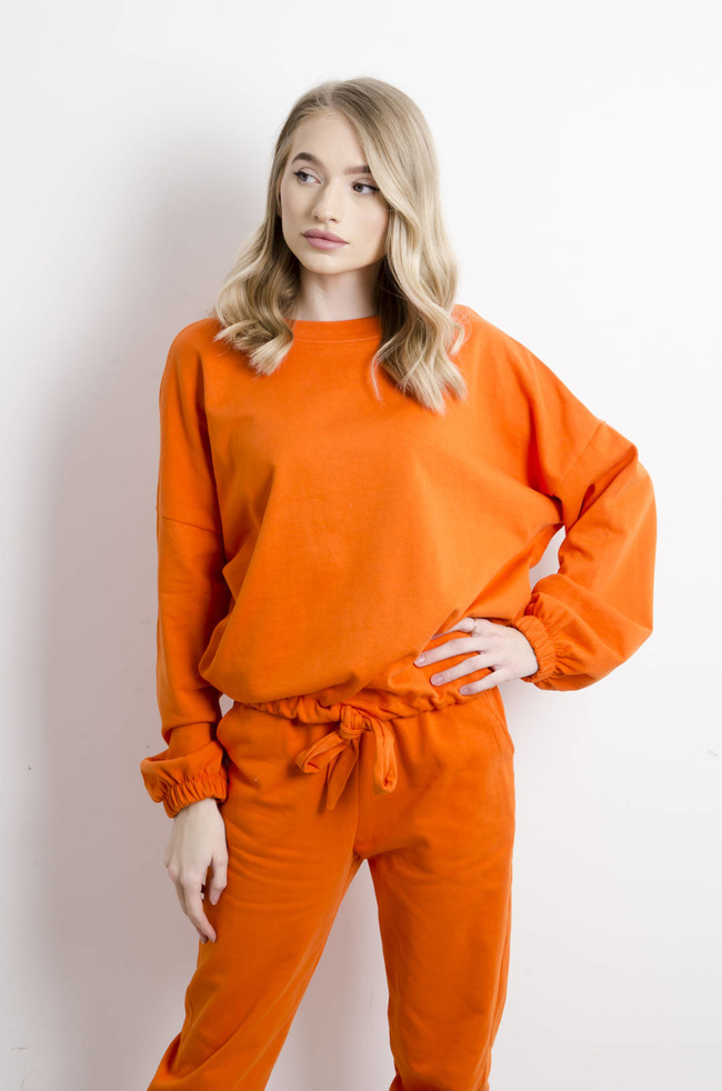 KOMPLET DRESOWY BAWEŁNIANY W KOLORZE POMARAŃCZOWYAM