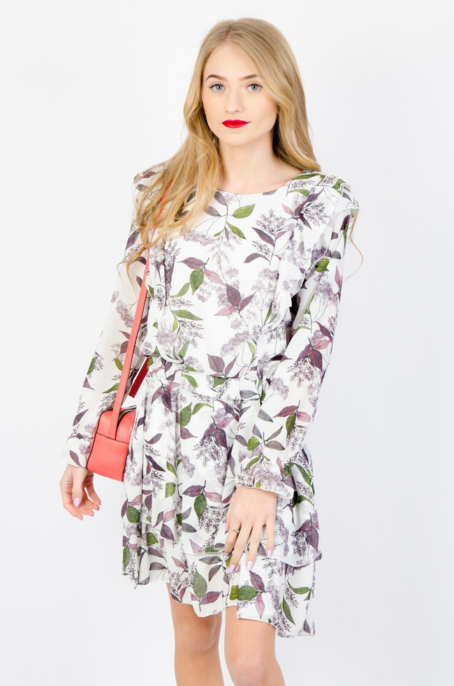 BIAŁA SUKIENKA BUTTERFLY W KWIATY