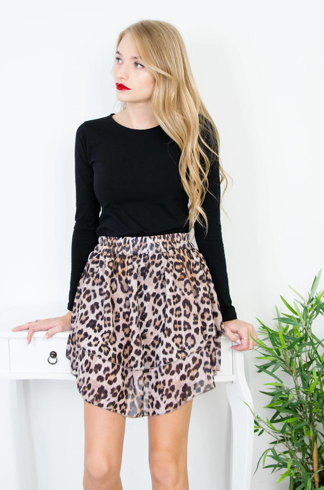 ROZKLOSZOWANA SPÓDNICA W PANTERKĘ