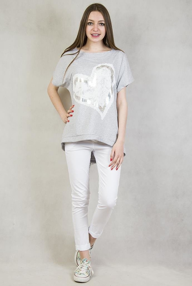 Szara bluzka z sercem