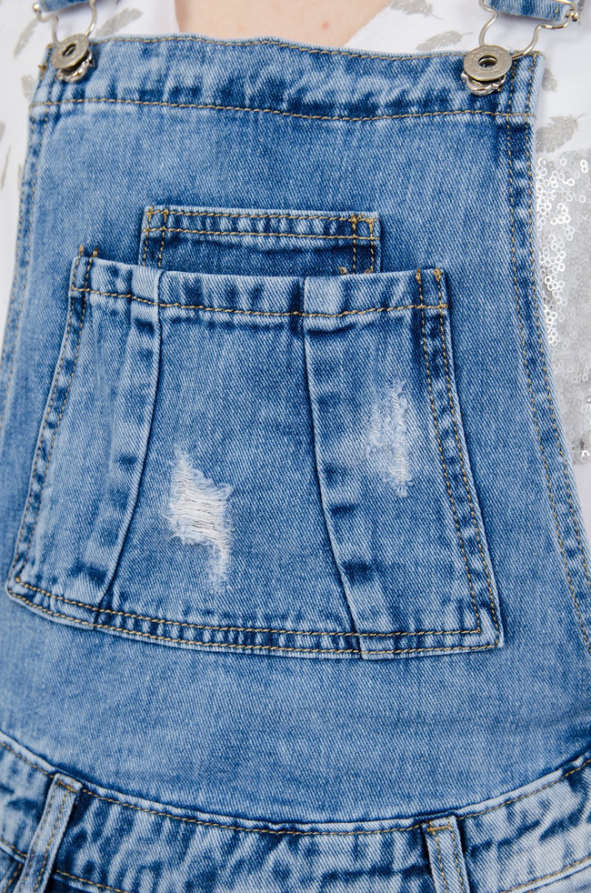 Jeansowa spódnica ogrodniczka