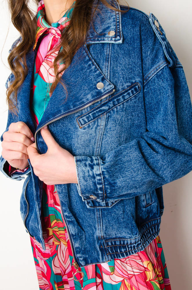 CIEMNA KURTKA JEANSOWA RAMONESKA