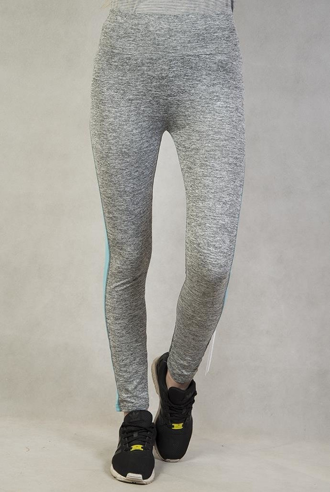 Jasnoszare dresy z niebieską wstawką