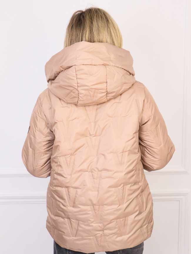 KURTKA ASYMETRYCZNA Z PRZEDŁUŻONYMI ŚCIĄGACZAMI PRZY RĘKAWACH- BEŻOWA