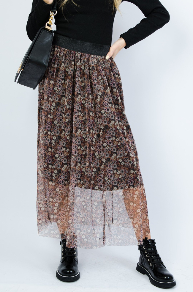 Spódnica tiulowa w kwiaty