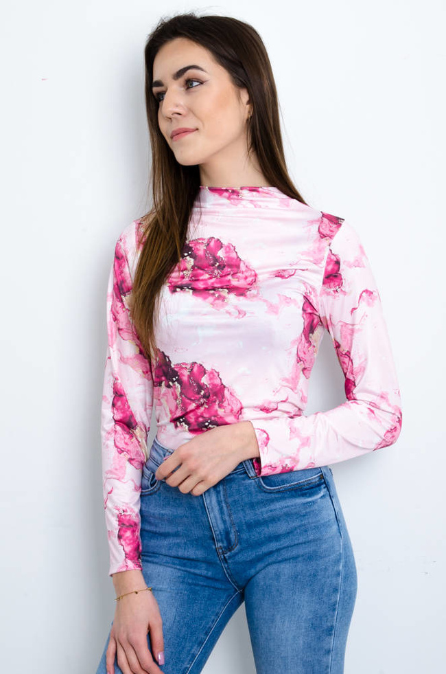 BLUZKA MARMURKOWA - PÓŁGOLF 