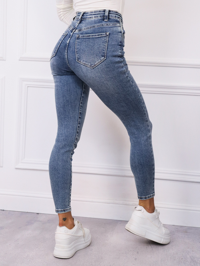 SPODNIE JEANSOWE SKINNY Z WYSOKIM STANEM