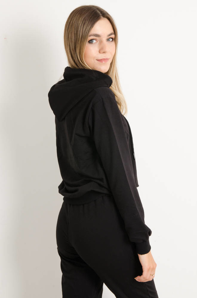 KOMPLET DRESOWY Z OZDOBNĄ NASZYWKĄ- CZARNY