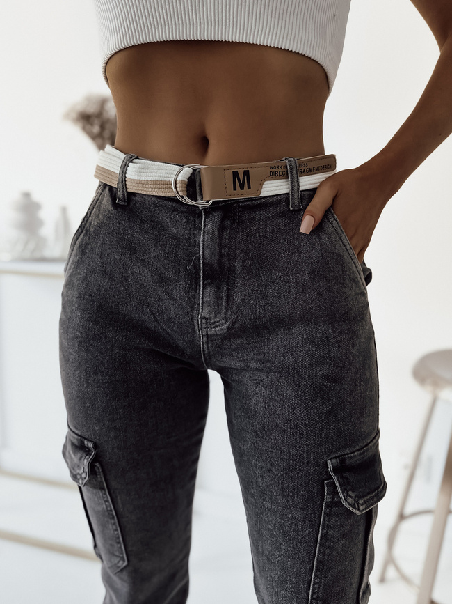 SPODNIE BOJÓWKI Z KIESZENIAMI- SZARE