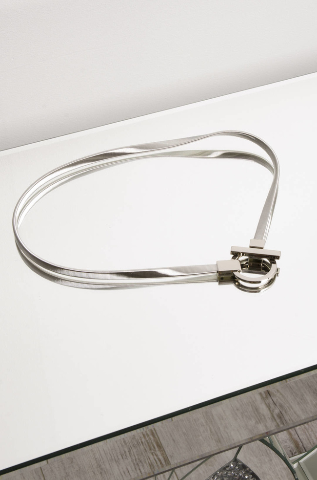 PASEK SREBRNY SPRĘŻYNKA