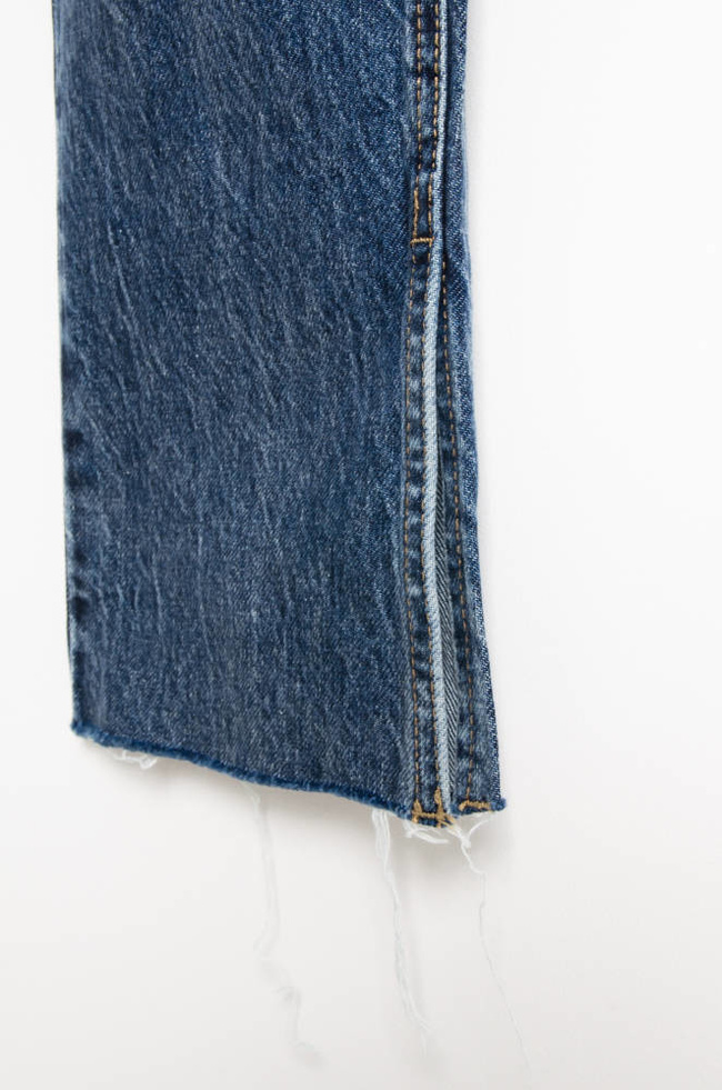 SPODNIE JEANSOWE TYPU STRAIGHT LEG Z WYSOKIM STANEM