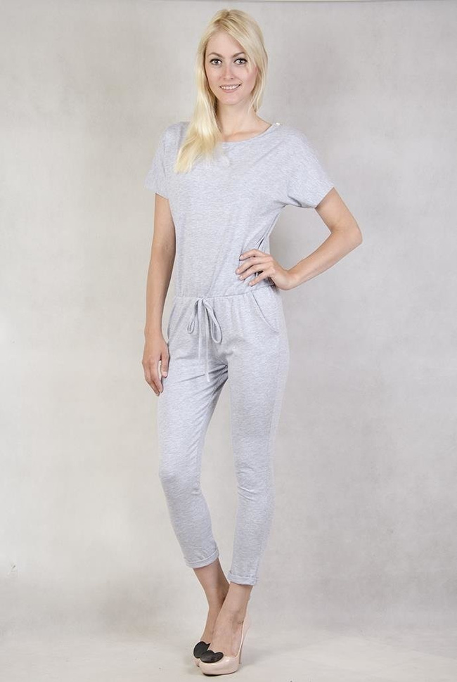 Kombinezon z krótkim rękawem szary