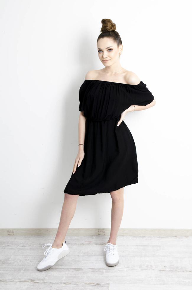 SUKIENKA HISZPANKA MIDI - CZARNA