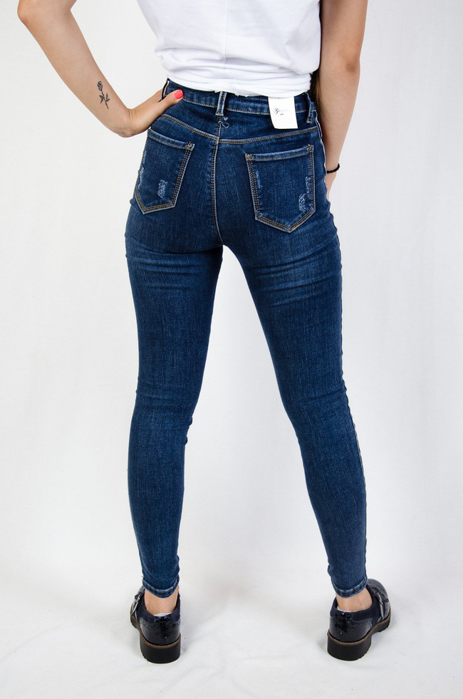 Spodnie jeansowe z lampasami