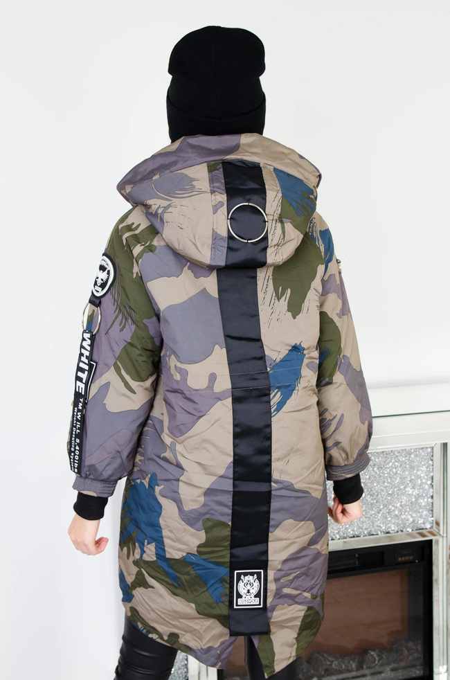 KURTKA PARKA ZIELONA MORO