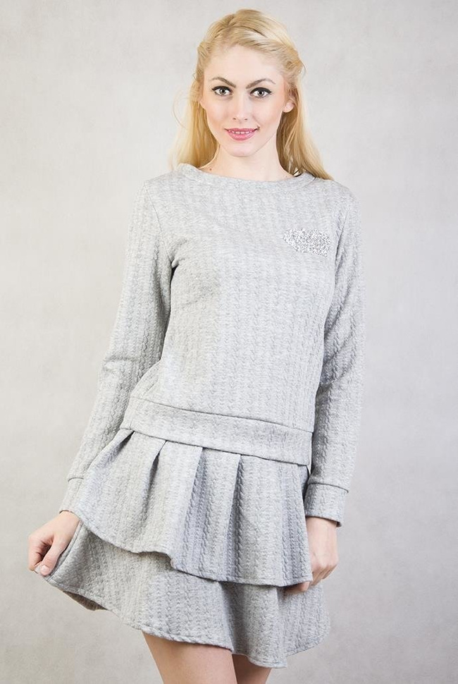 Szara bluzka z koroną
