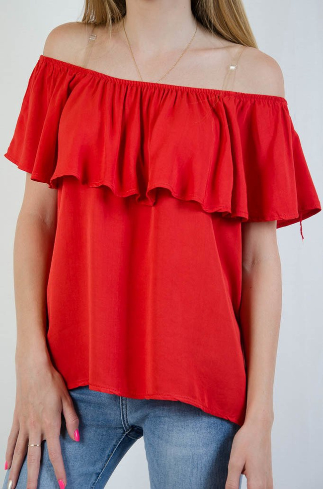 Czerwona bluzka hiszpanka