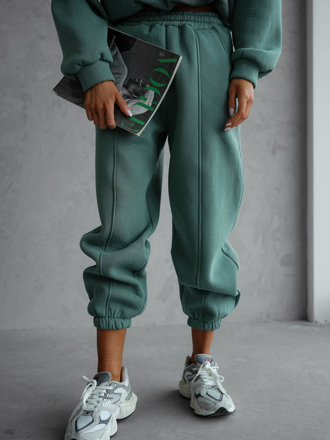 KOMPLET DRESOWY BLUZA+ SPODNIE- ZIELONY