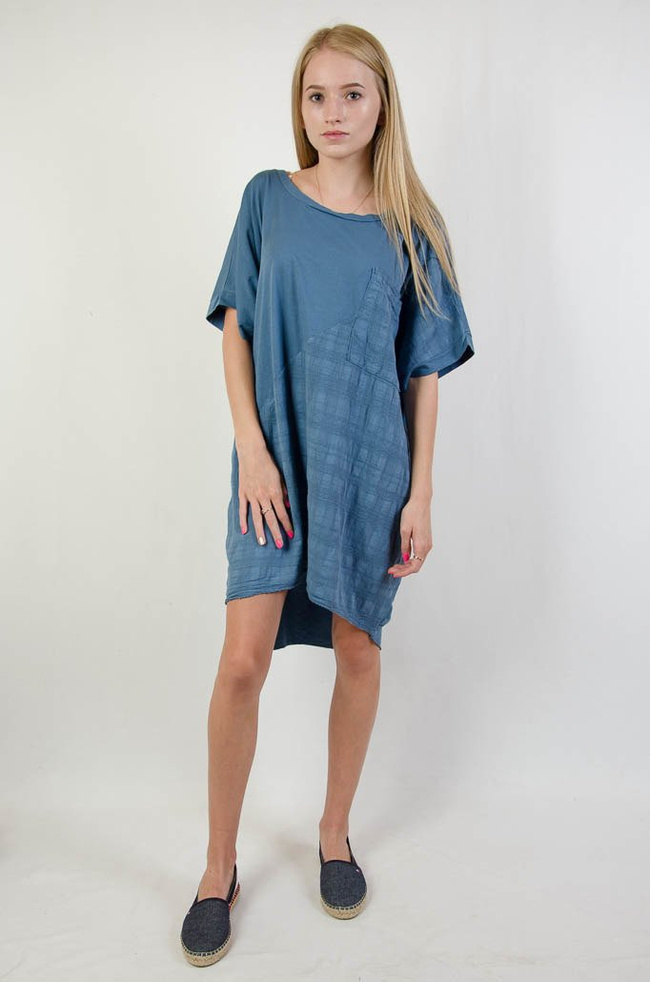 NIEBIESKA TUNIKA OVERSIZE