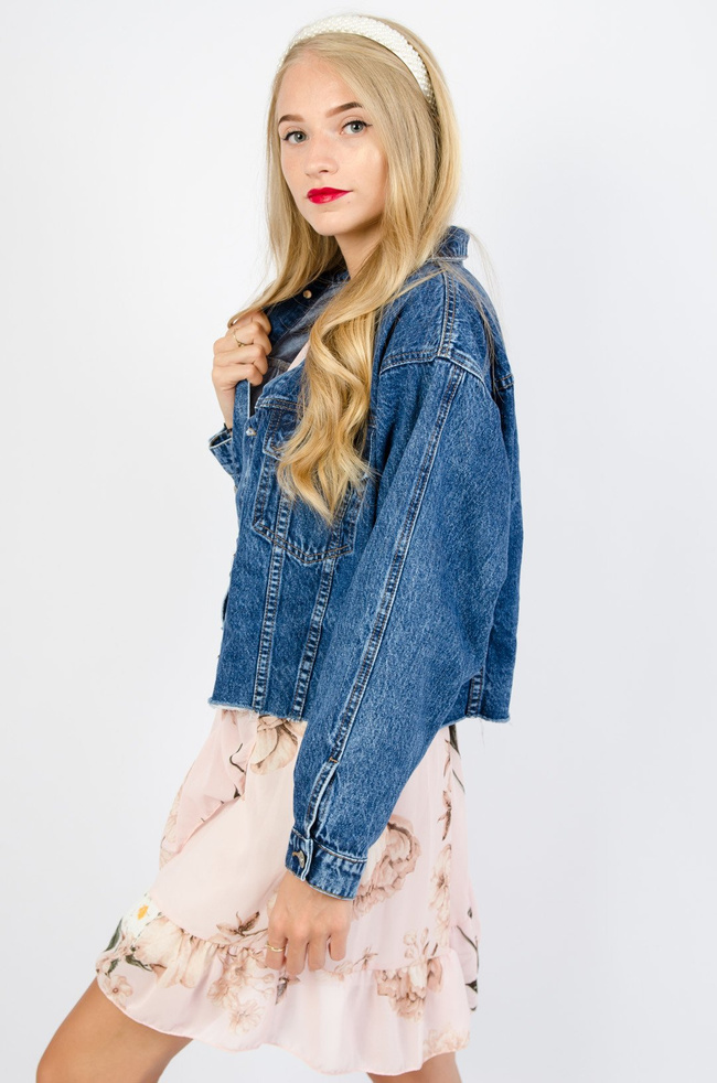 Jeansowa krótka katana oversize