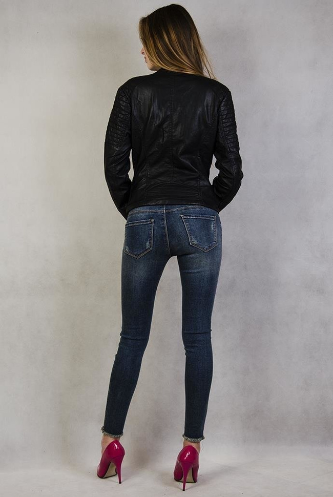 Kurtka ramoneska z zamkami