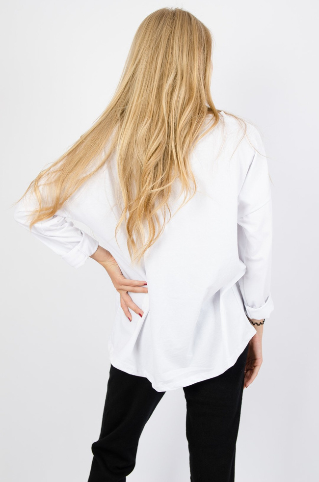 Biała bluzka oversize