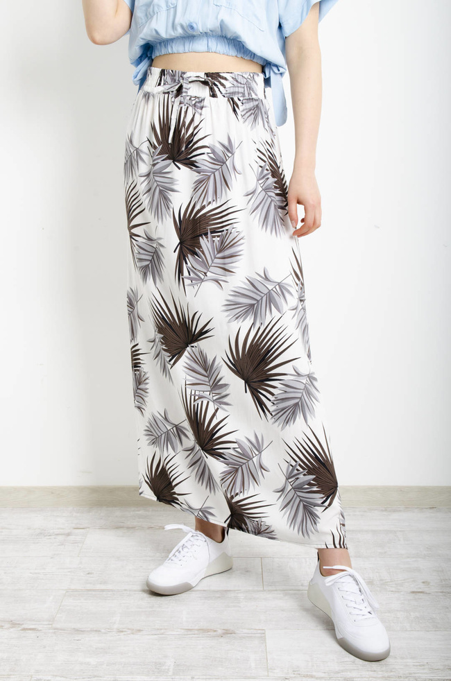 SPÓDNICA WZORZYSTA MAXI- BIAŁA