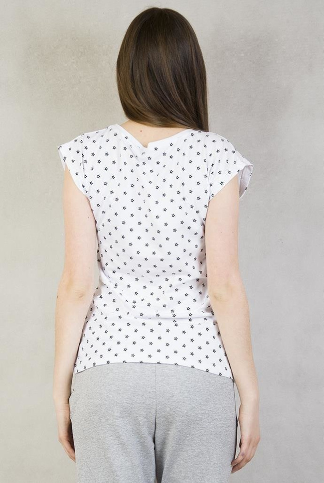 Biała bluzka z napisem "I love Paris"