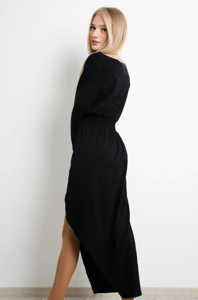 CZARNA ASYMETRYCZNA SUKIENKA