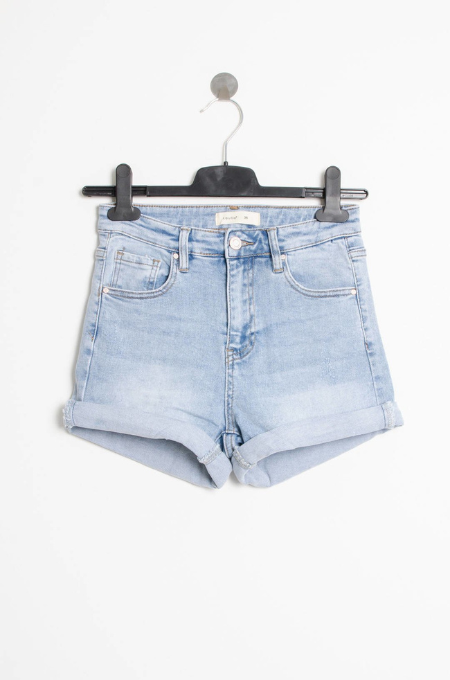 JEANSOWE SZORTY Z WYSOKIM STANEM