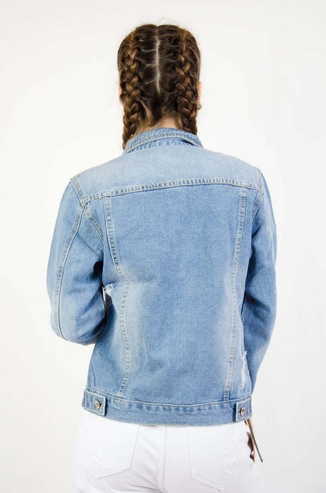 KURTKA JEANSOWA Z NASZYWKAMI