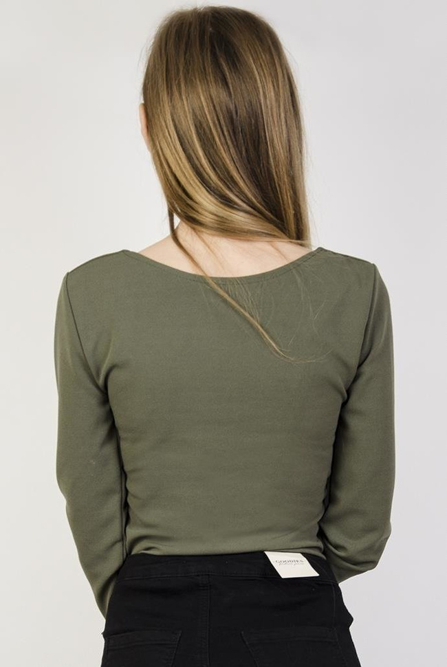 Zielone body z wiązaniami