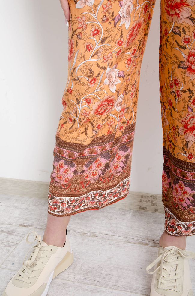 KOMPLET W KWIATY - POMARAŃCZOWY 