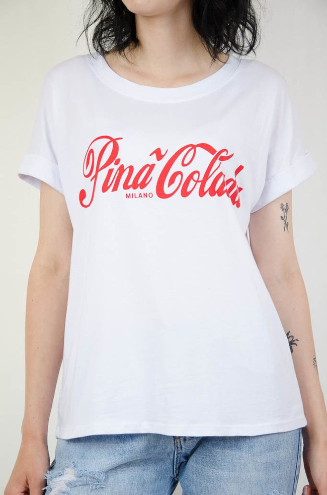 BIAŁY T-SHIRT PINA COLADA