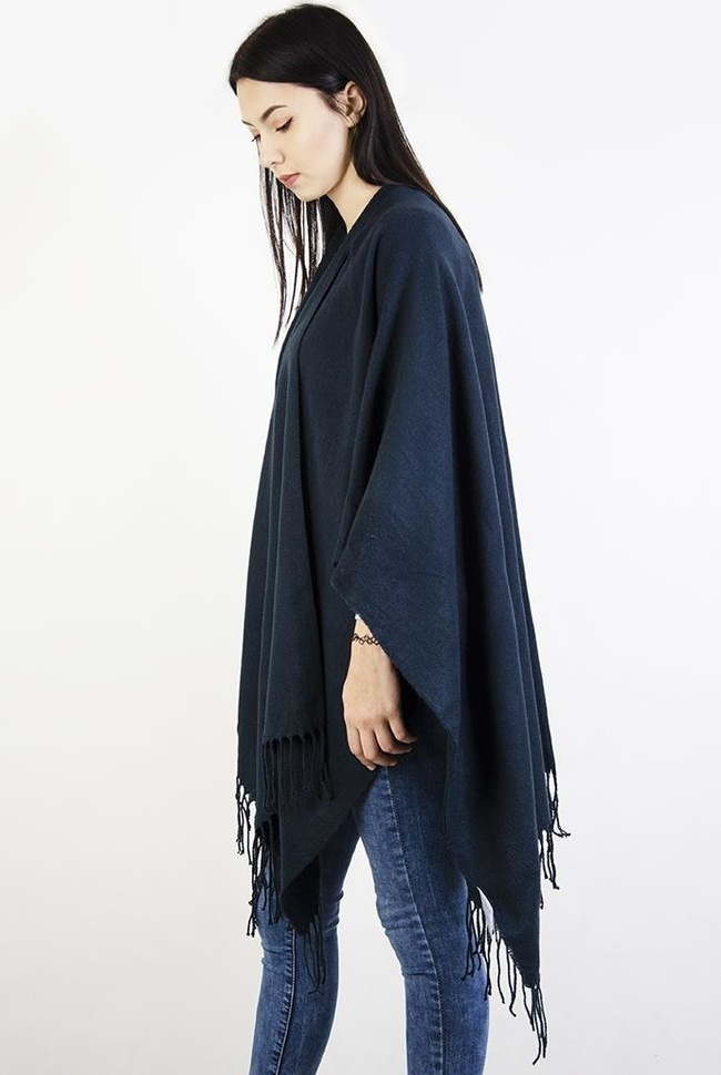 Narzuta typu ponczo, szmaragdowa