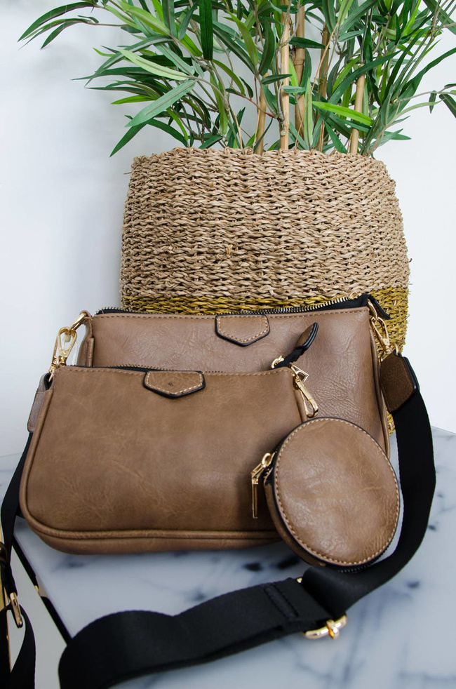 JASNO BRĄZOWA TOREBKA DAMSKA 3 W 1