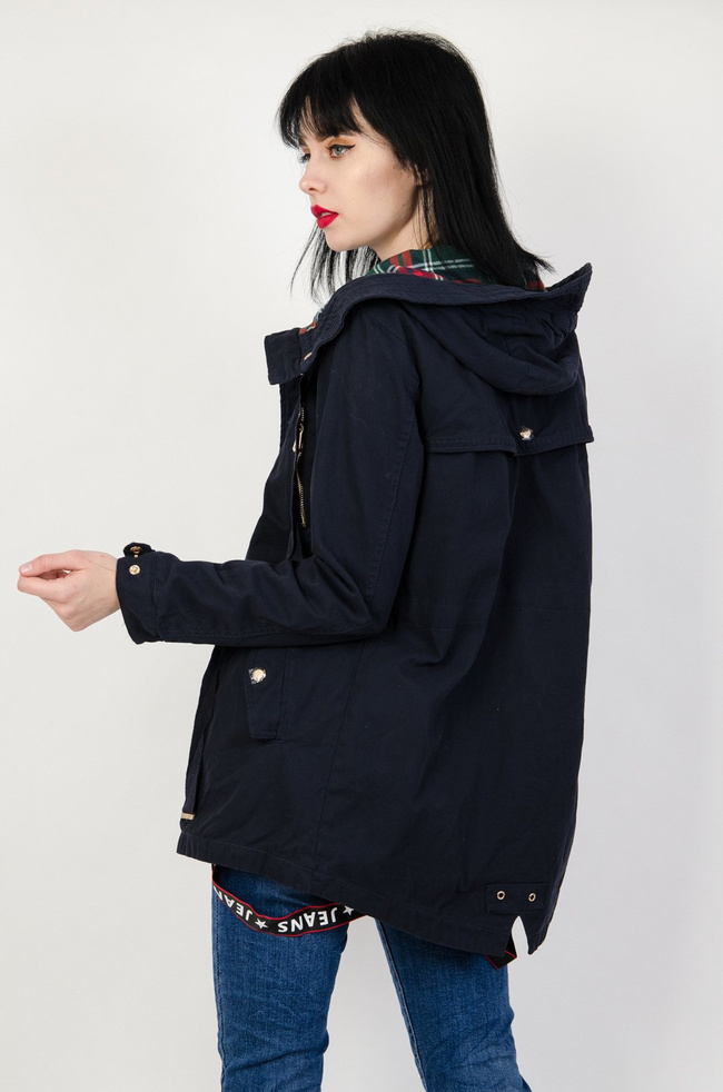 Granatowa kurtka parka 