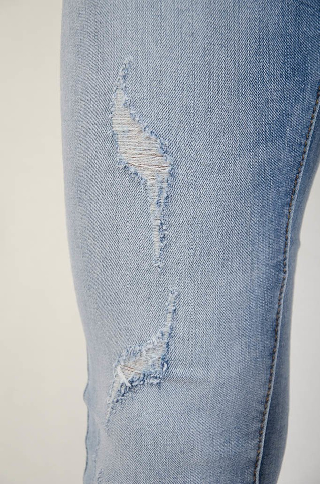 (Duże rozmiary L-XXXXL) Spodnie jeansowe z przetarciami