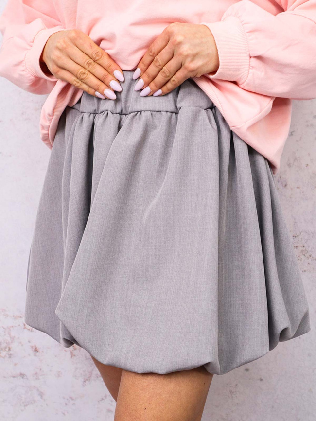 SPÓDNICA MINI BOMBKA- SZARA
