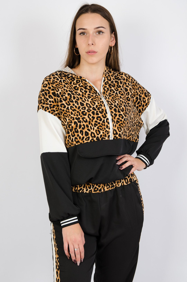 Komplet dresowy z elementami panterki