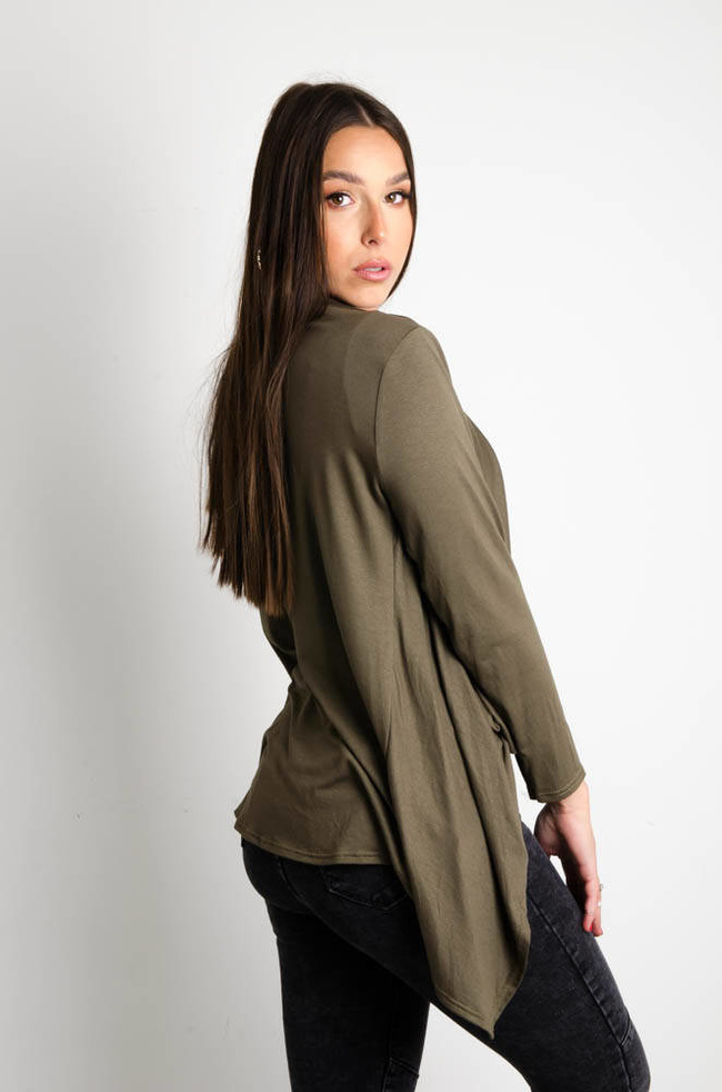 ZIELONA ASYMETRYCZNA NARZUTKA