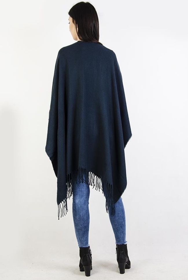 Narzuta typu ponczo, szmaragdowa